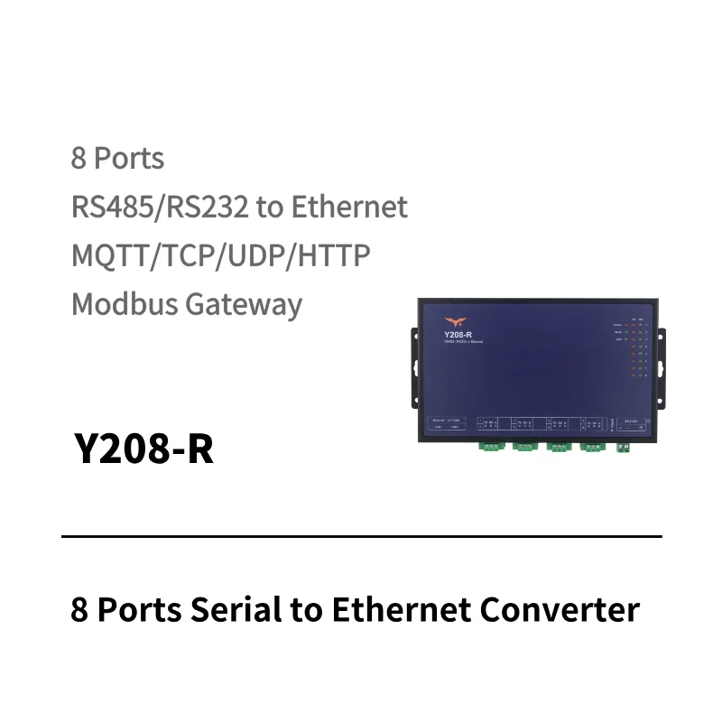 Serial to WiFi converter with 8 ports RS485 and RS232