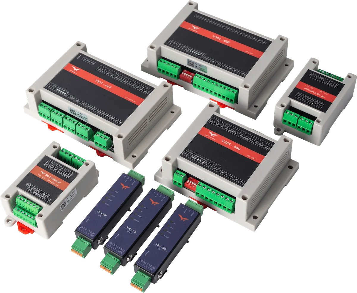 Y301 serial I/O module with digital, relay and analog channels
