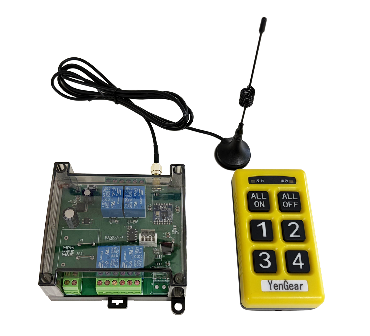 Y406-44-L controller beside its Y406T-44-L handheld remote