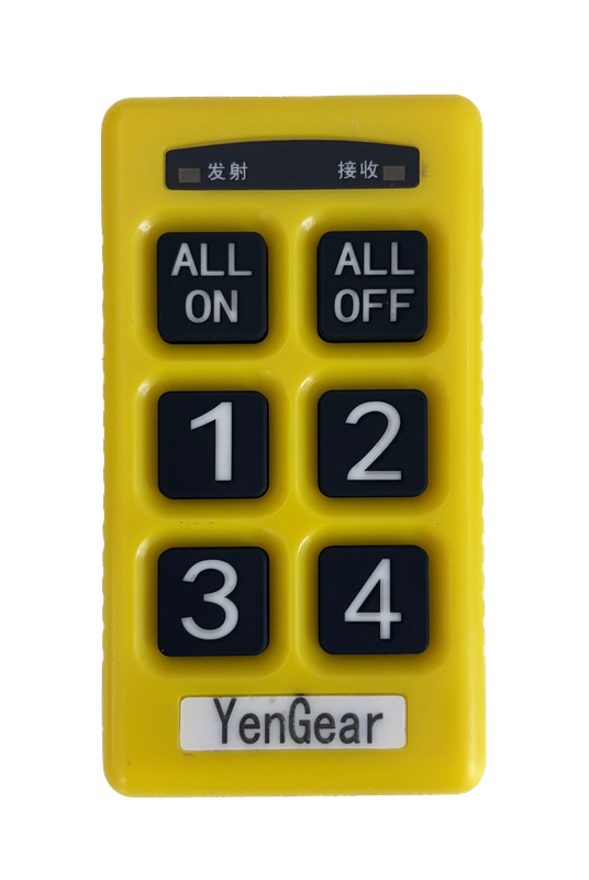 Y406T-44-L handheld remote with numbered keys and ALL ON / ALL OFF labels