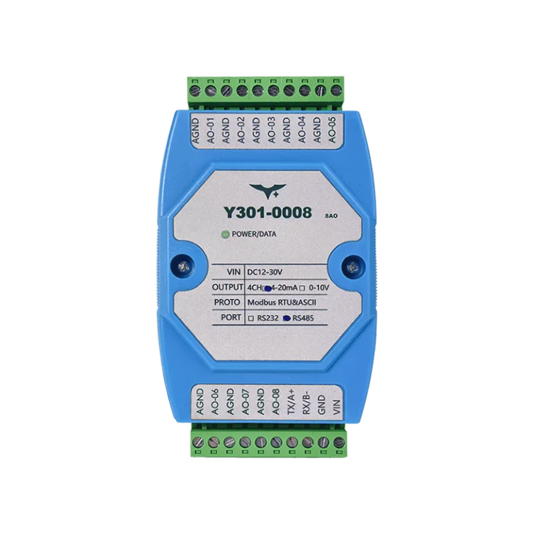 Modbus-RTU I/O module for industrial automation systems