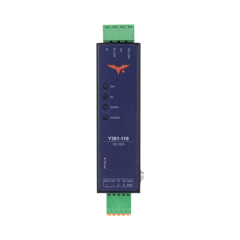 Y301-110 1DI+1DO I/O module on DIN rail