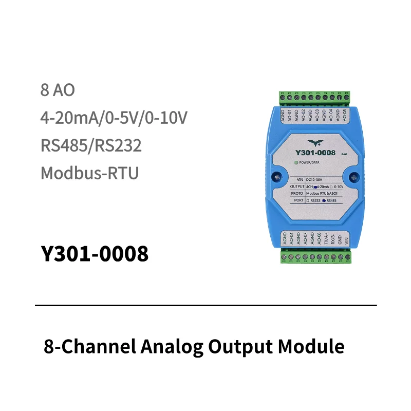 6-channel analog output module for industrial IoT automation