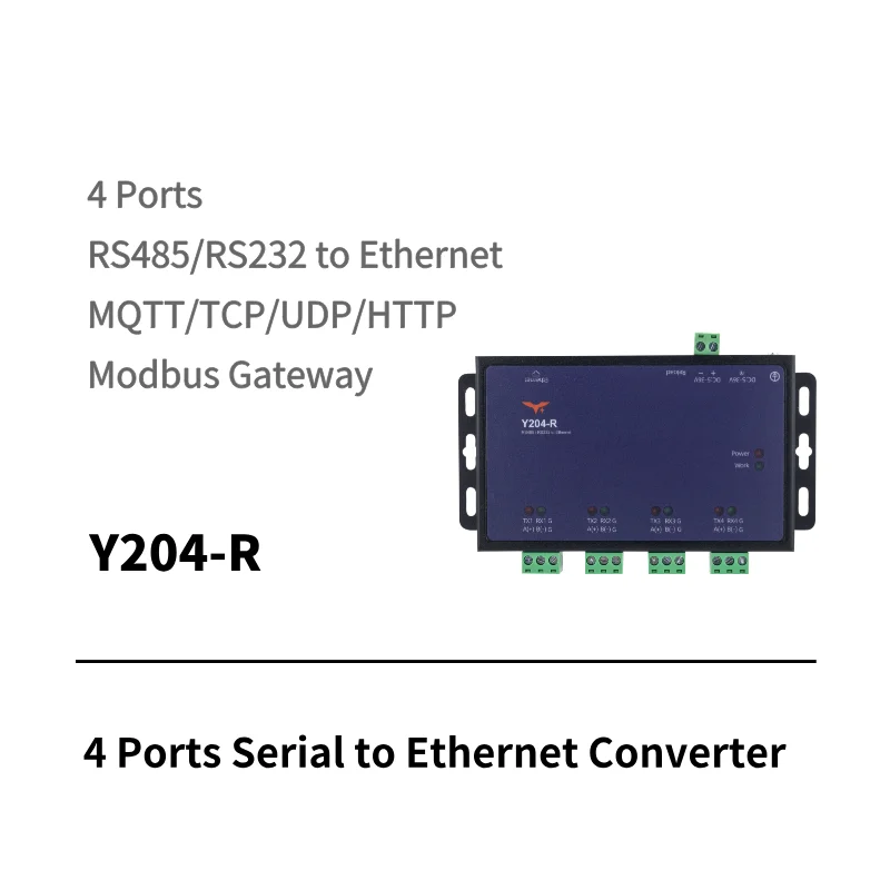 Y202-R dual-port serial-to-Ethernet DTU module