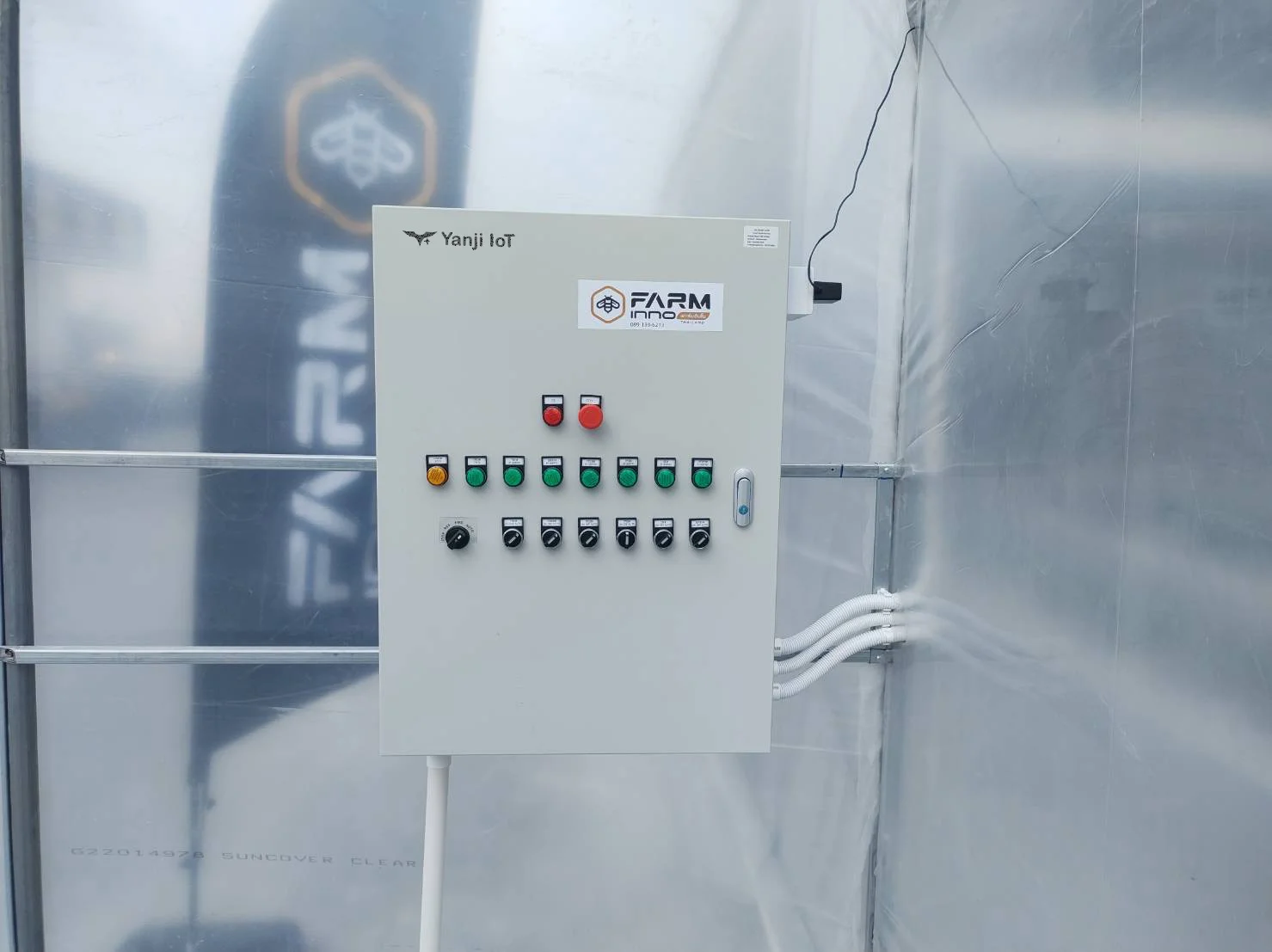 Greenhouse control equipment installation