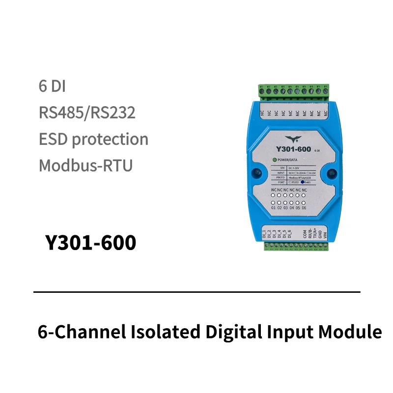 I/O module with 6 channel digital input