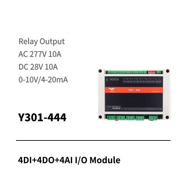 Y301-222 I/O module with 2DI, 2DO, and 2AI channels for industrial IoT control