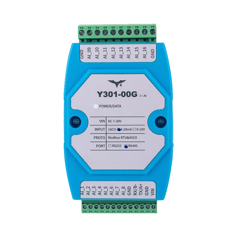 16-channel analog input module for industrial IoT data acquisition
